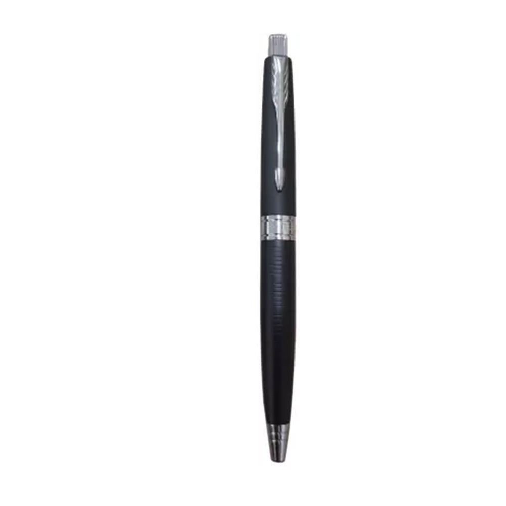 Parker Aster Rings Ball Pen With Lacquered Matte Black Finish Metal Barrel And Chrome Plated Trim. A Contemporary & Unique Design Blended Highlighted With A Chrome Plated Ring On The Barrel. Pen Opening Mechanism – Push Button Body Colour – Rings Matte Black Trim : Chrome Plated Trim Material : Metal Point – Fine Refill – Parker Quink Flow. Rings Matte Black Finish Metal Barrel Chrome Plated Trim A Contemporary & Unique Design Chrome Plated Ring On The Barrel Fine Refill Parker Quink Flow Made in India
