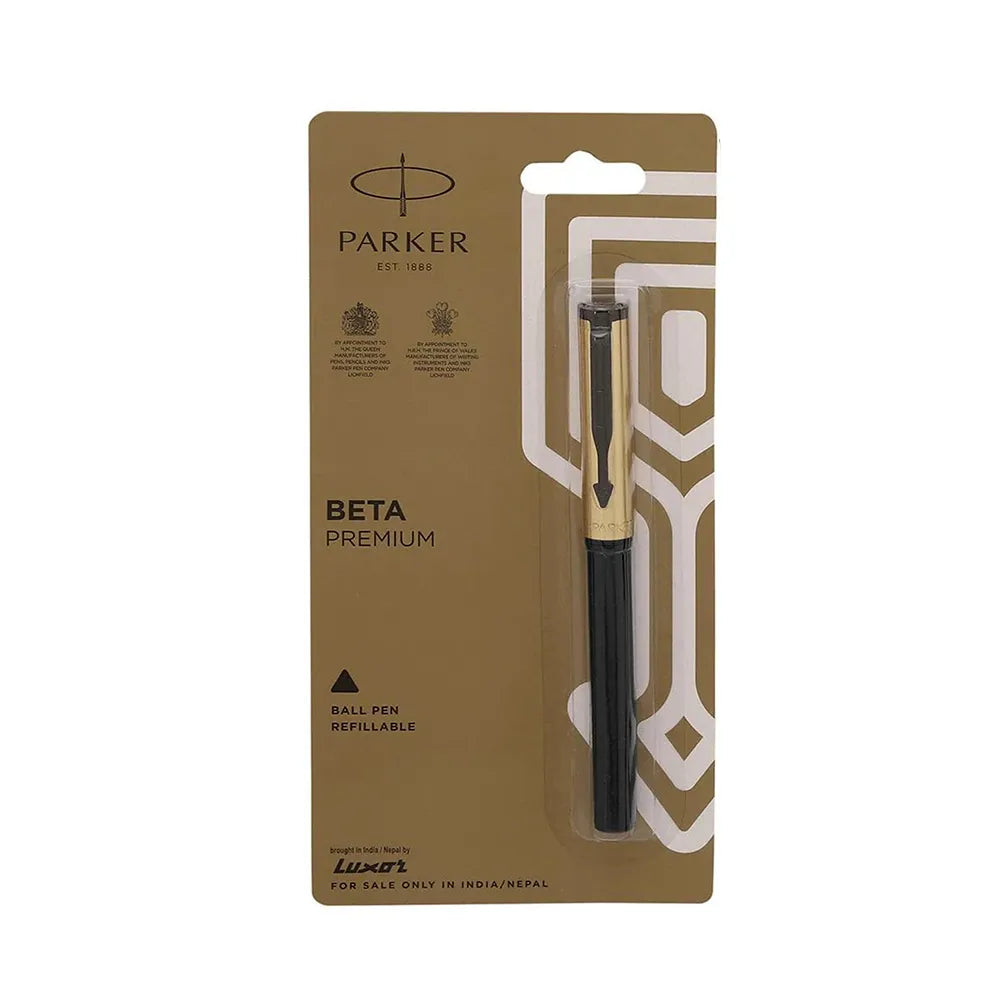 Parker Beta Premium Gold with Coated Metal Clip Ballpoint Pen