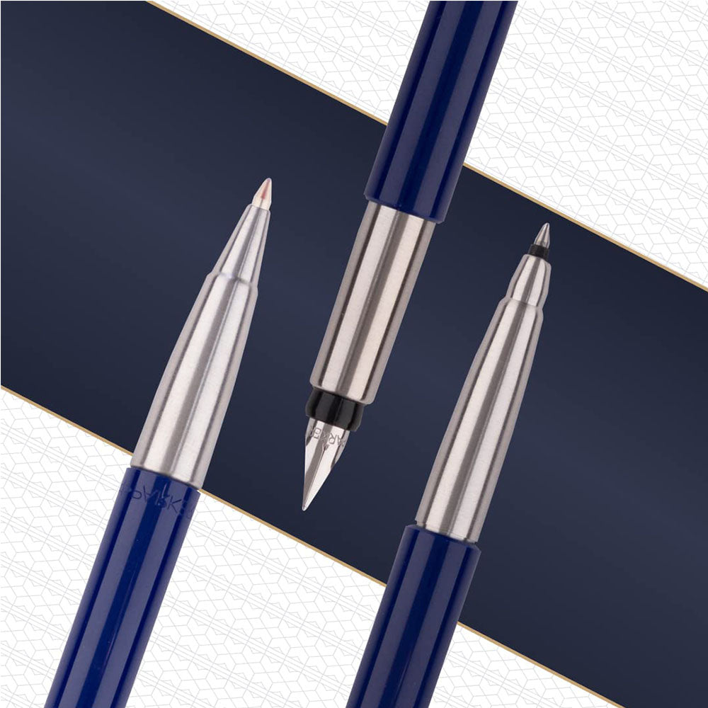 Parker Vector Standard Blue CT Fountain Pen, Rollerball Pen & Ball Pen Set