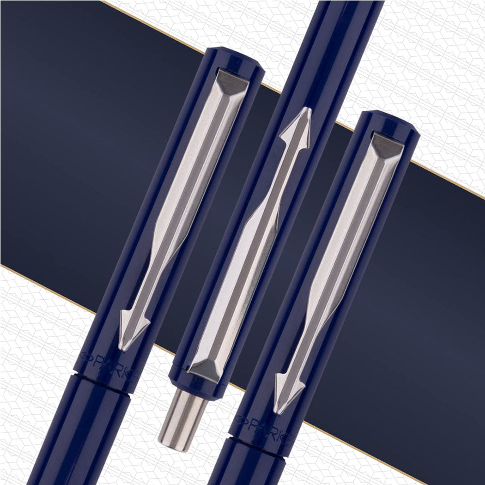 Parker Vector Standard Blue CT Ball Pen + Rollerball Pen + Fountain Pen Set
