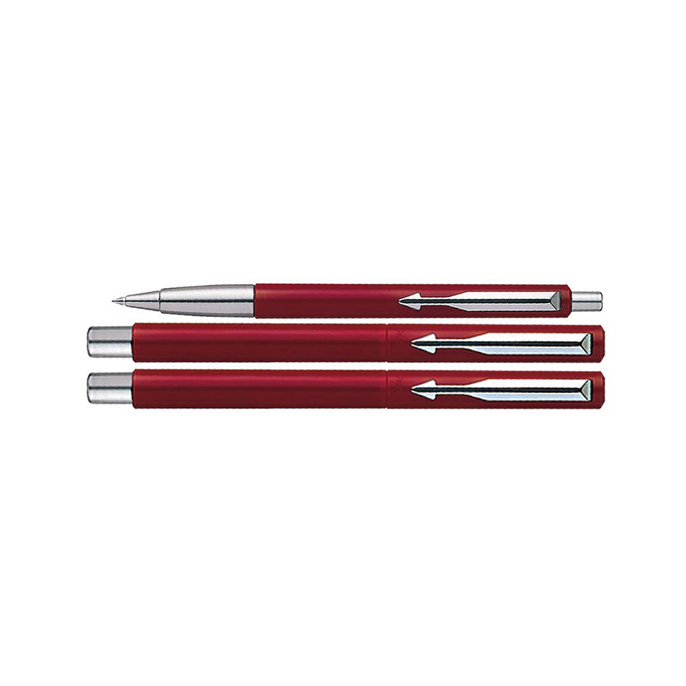 Parker Vector Standard Red CT Fountain Pen, Rollerball Pen & Ball Pen Set