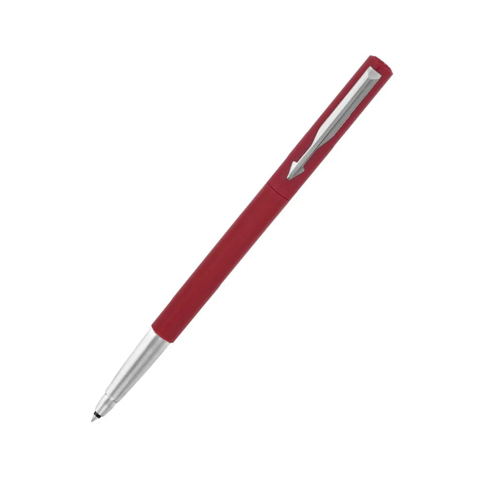 Moulded Plastic Barrel And Cap In High Gloss Colours With Matching Chrome Plated Trim. Cap On / Cap Off. Supplied With Standard Roller Ball Refill With Navigator Technology. Colours : Red Pen Opening Mechanism: Cap on/ cap off Body & Design Finish: Glossy Finish Refillable Refill Chrome-plated trim Flexible stainless steel clip Attractive Blister Packing for Gift.