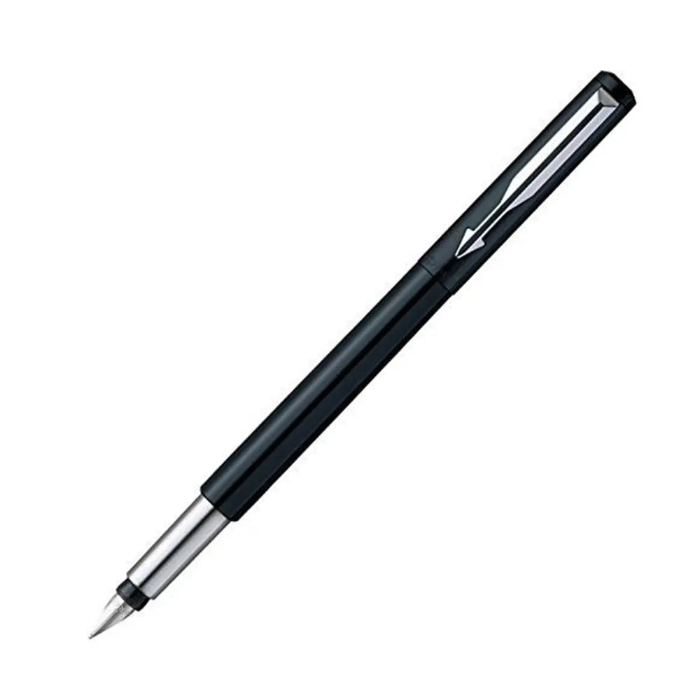 Parker Vector Metallix Glossy Black CT Fountain Pen - Fine Nib