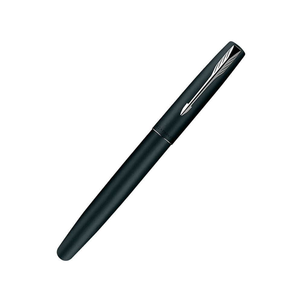Parker Frontier Matt Black Chrome Plated Trim Fountain Pen – Fine Nib