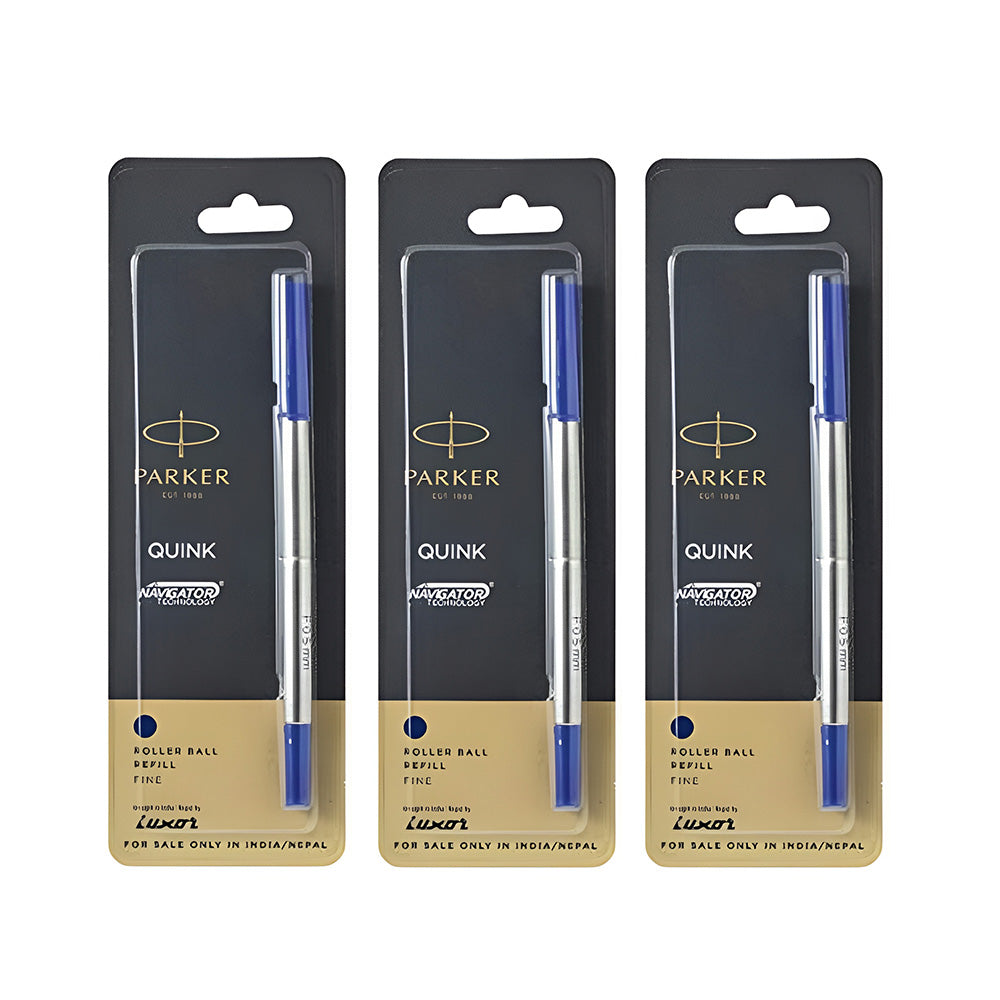 Parker Quink Navigator Rollerball Pen Refill (Fine) – Blue Rollerball Refills(Navigator Technology-Conetip) Blue And Black Refills. Available As Fine(0.5Mm) / Medium(0.7Mm) and Ultra Fine Navigator 0.5Mm-Needle Tip. Ink refill designed for Parker Rollerball Pens Paper Quink Ink offers fluid and reliable writing on paper Beautifully pigmented ink captures your thoughts Fine tip for your everyday writing 0.5mm tip