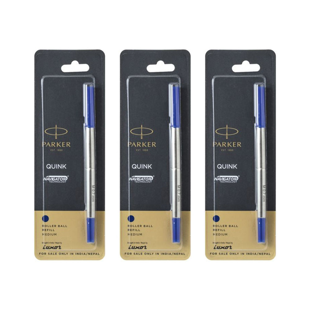 Parker Quink Navigator Rollerball Pen Refill (Medium) – Blue Rollerball Refills(Navigator Technology-Conetip) Blue And Black Refills. Available As Fine(0.5Mm) / Medium(0.7Mm) and Ultra Fine Navigator 0.5Mm-Needle Tip. Ink refill designed for Parker Rollerball Pens Paper Quink Ink offers fluid and reliable writing on paper Beautifully pigmented ink captures your thoughts Medium tip for your everyday writing 0.7mm tip
