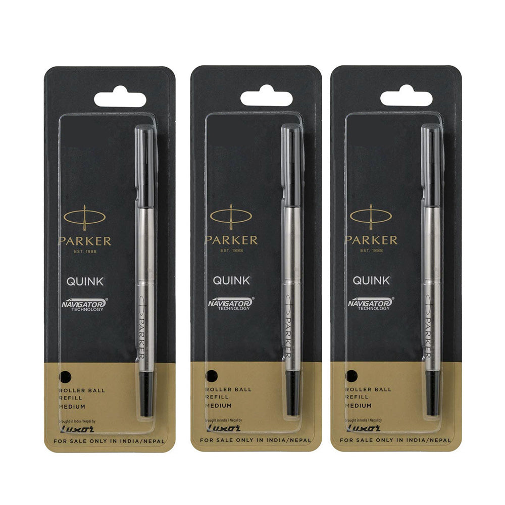 Parker Quink Navigator Rollerball Pen Refill (Medium) – Black Rollerball Refills(Navigator Technology-Conetip) Blue And Black Refills. Available As Fine(0.5Mm) / Medium(0.7Mm) and Ultra Fine Navigator 0.5Mm-Needle Tip. Ink refill designed for Parker Rollerball Pens Paper Quink Ink offers fluid and reliable writing on paper Beautifully pigmented ink captures your thoughts Medium tip for your everyday writing 0.7mm tip