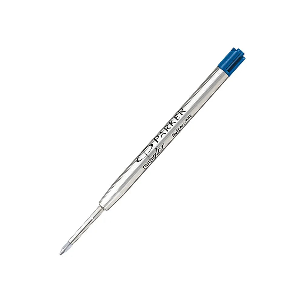 Refill your PARKER Ballpoint Pen with vibrant QUINKflow ink. Featuring a smooth, easy-writing style, the rich ink captures your thoughts brilliantly. Each refill is engineered for reliable writing performance. Use ink refills to replace existing PARKER ballpoint pen refills, or simply swap out the refill to change your ink color.

Parker Quinkflow refill, medium tip, blue ink
Ink refill designed for PARKER ballpoint pens
PARKER QUINKflow ink offers consistently smooth writing on paper
Beautifully pigmented 