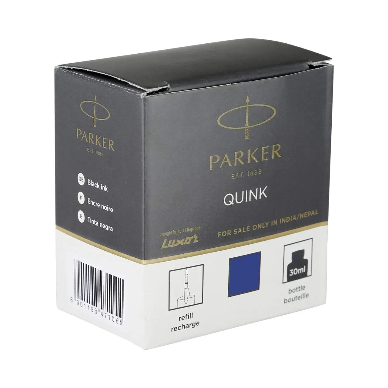 Parker Quink Ink Bottle 30ml – Blue (Pack of 3)
