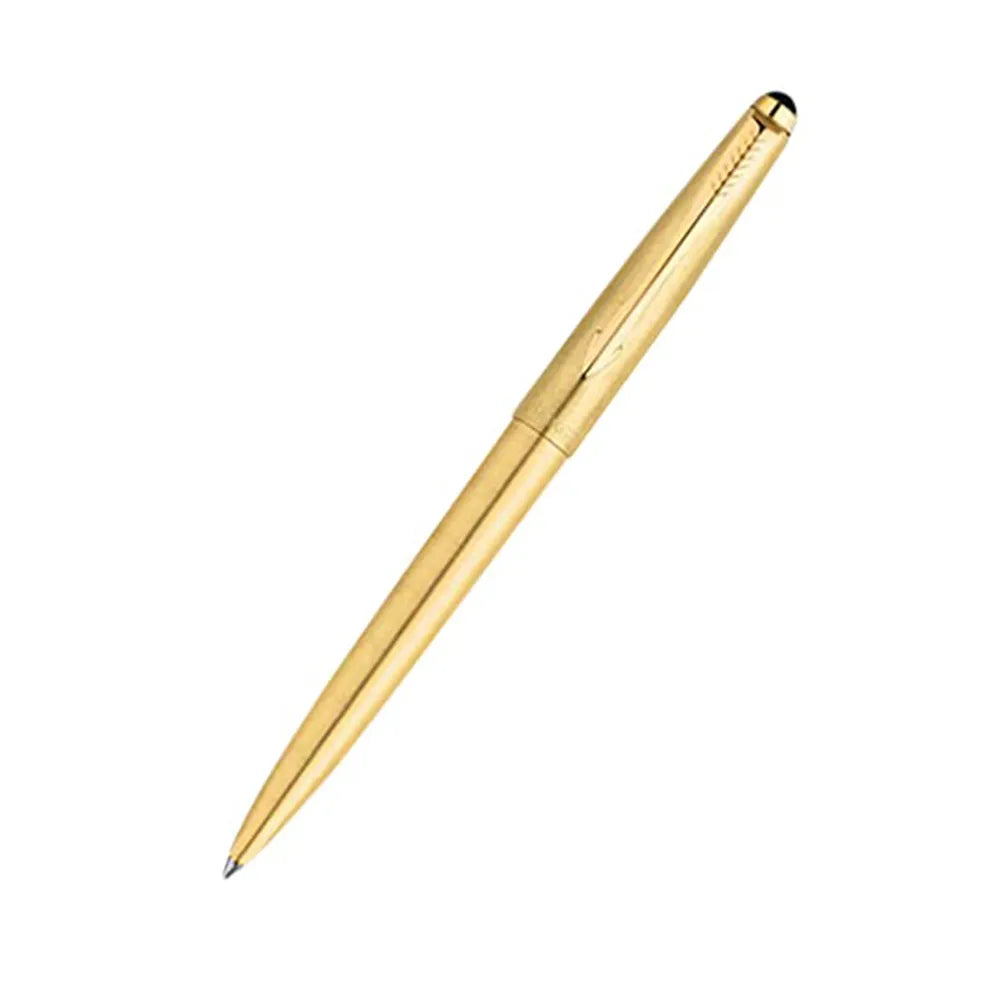 Parker Galaxy Gold Ball Pen with Gift Bag. Galaxy Gold Ball Pen is an extravagant offer. Gold Plated Clip raise the bar for you to flaunt in elegance. Get ready for some attention. Gold colour body Cap Press Mechanism. Quink Flow ball point refill. Refillable Pen. 1N A5 Houndstooth Print Notebook inside the box Gift Set Made in India