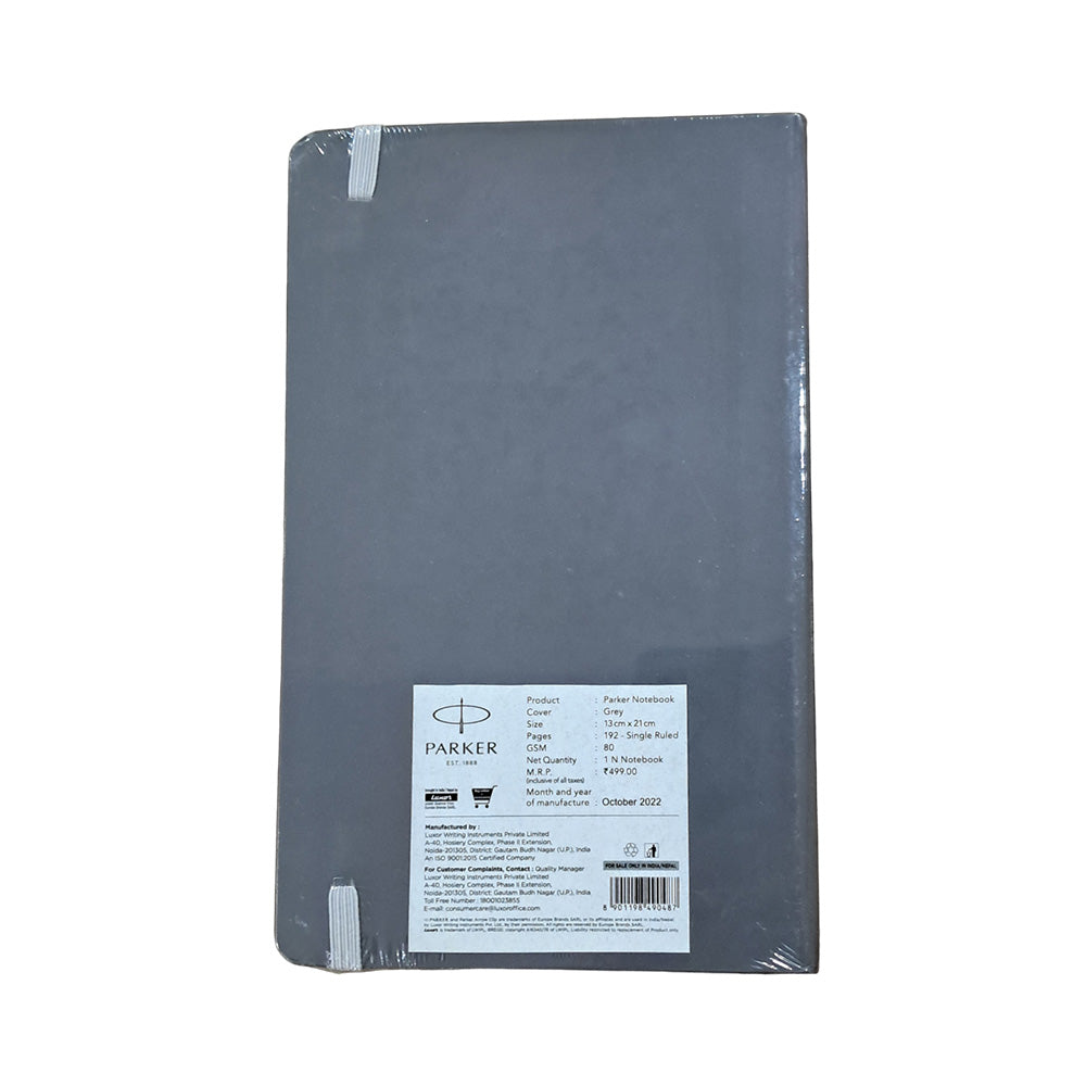 Parker A5 Single Ruled 192 Pages Notebooks - Grey (Pack of 2)