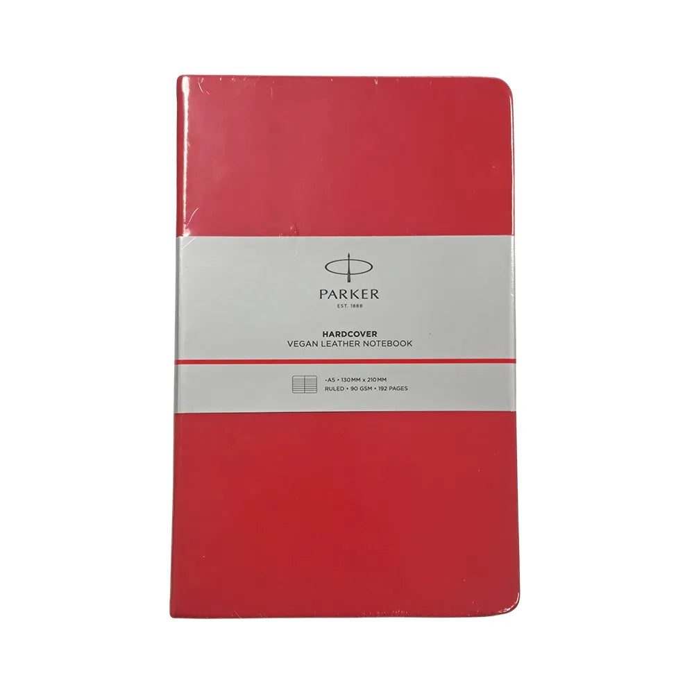 Parker Hardbound Vegan Leather A5 192 Pages Notebook - Maroon