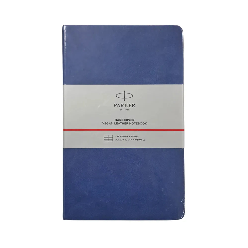 Parker Hardbound Vegan Leather A5 192 Pages Notebook - Blue