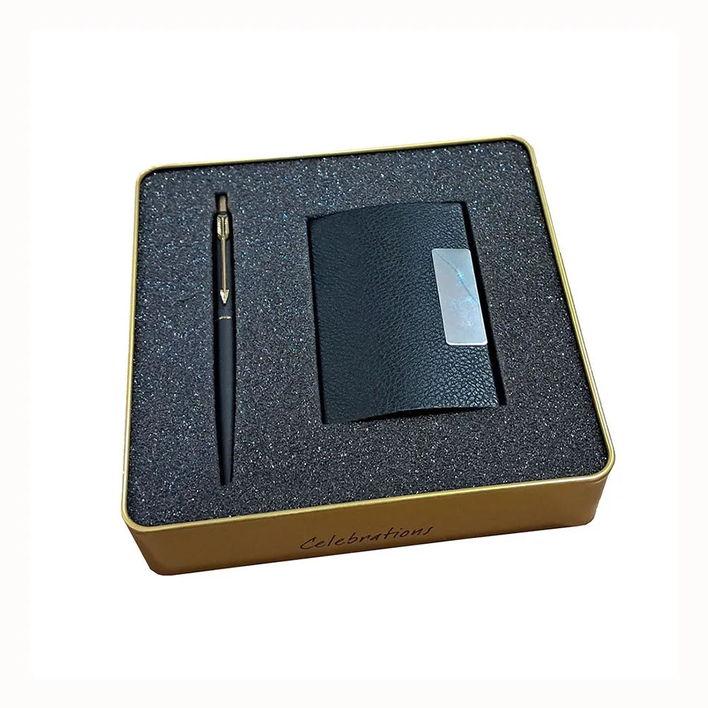 Parker Classic Matte Black GT Ball Pen with Card Holder (Free)