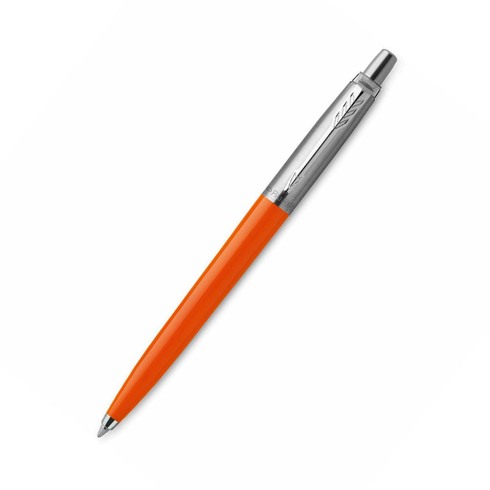 Parker Jotter Standard Orange CT Ball Pen with A5 Pin Stripe Notebook