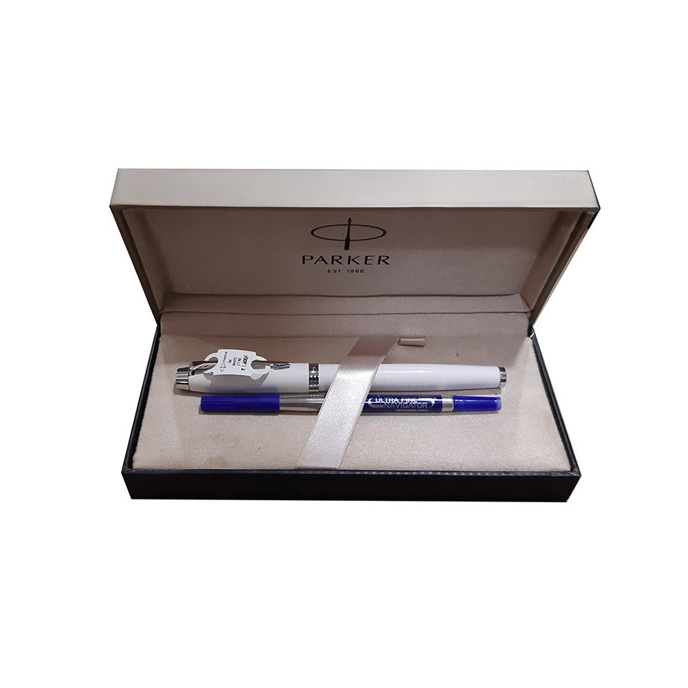 Parker IM White Lacquer CT Rollerball Pen