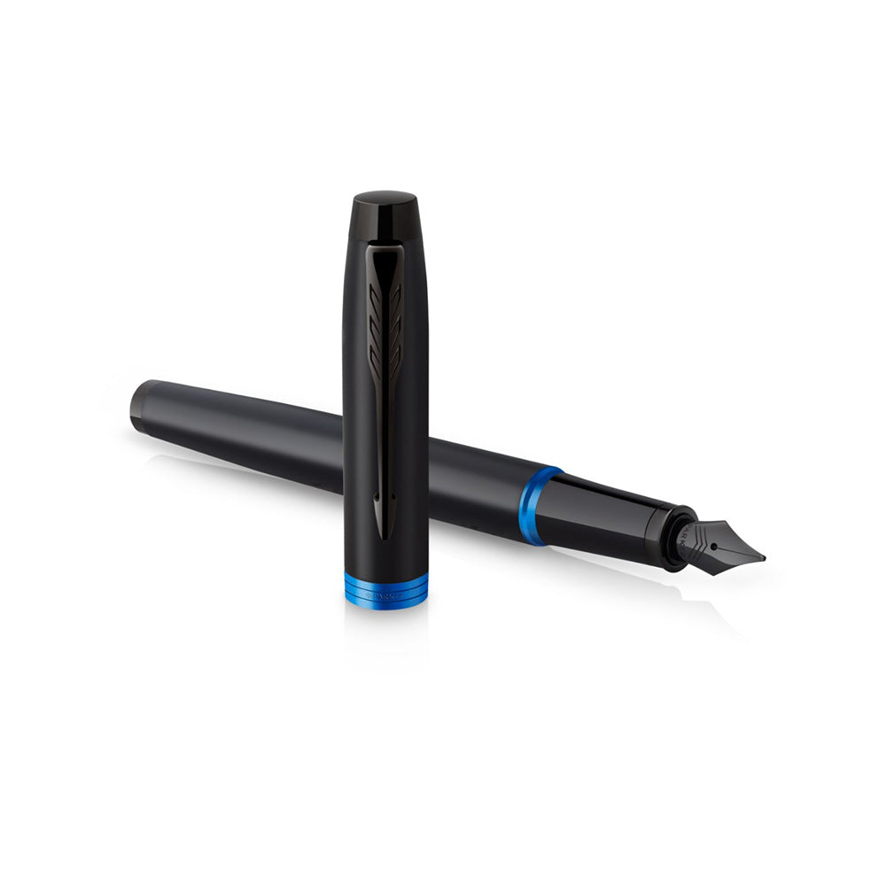 Parker IM Marine Blue with Black Trim Fountain Pen - Medium Nib