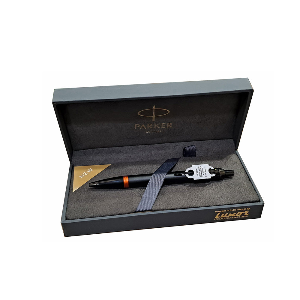 Parker IM Flame Orange Black Trim Ballpoint Pen