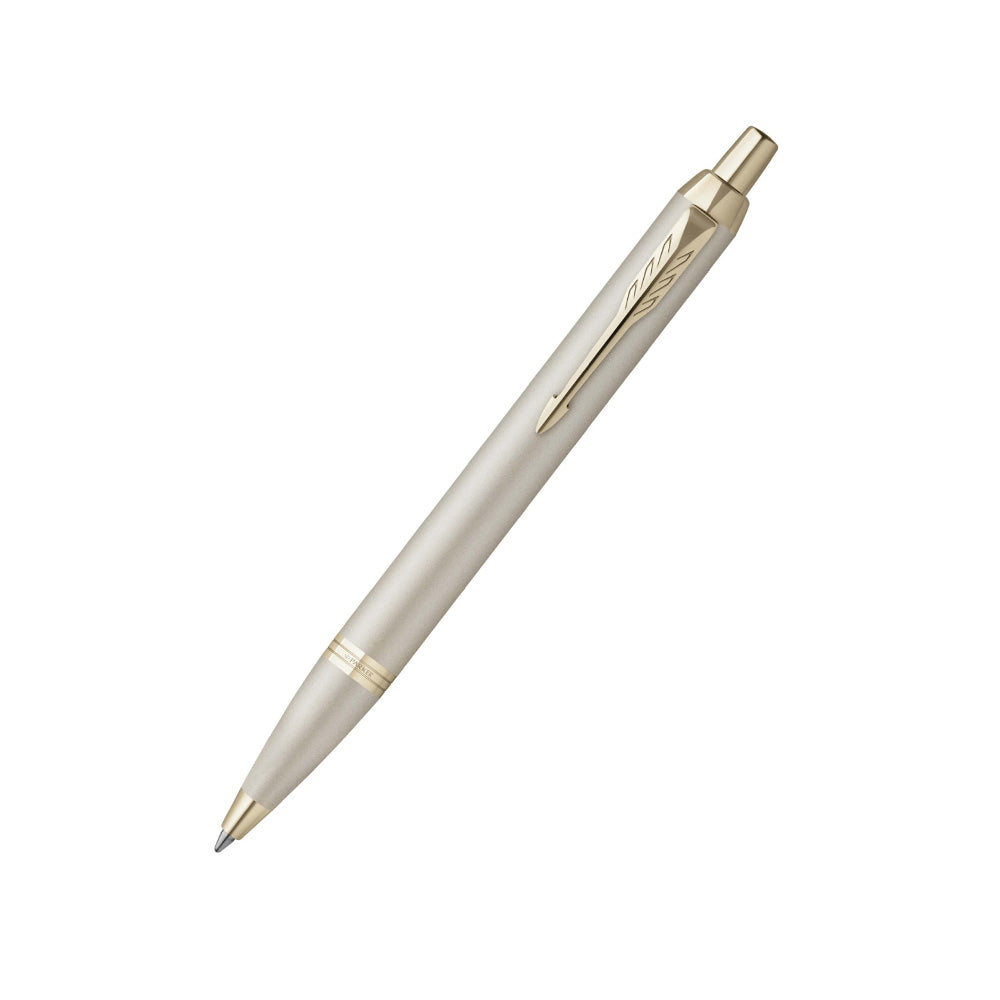 Parker IM Monochrome Champagne Trim Ballpoint Pen