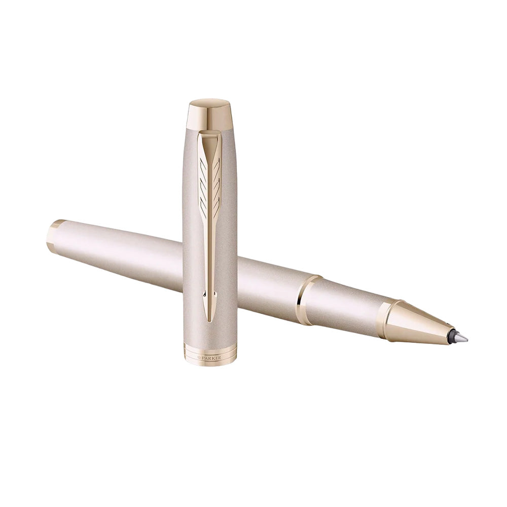 Parker IM Monochrome Champagne Trim Rollerball Pen