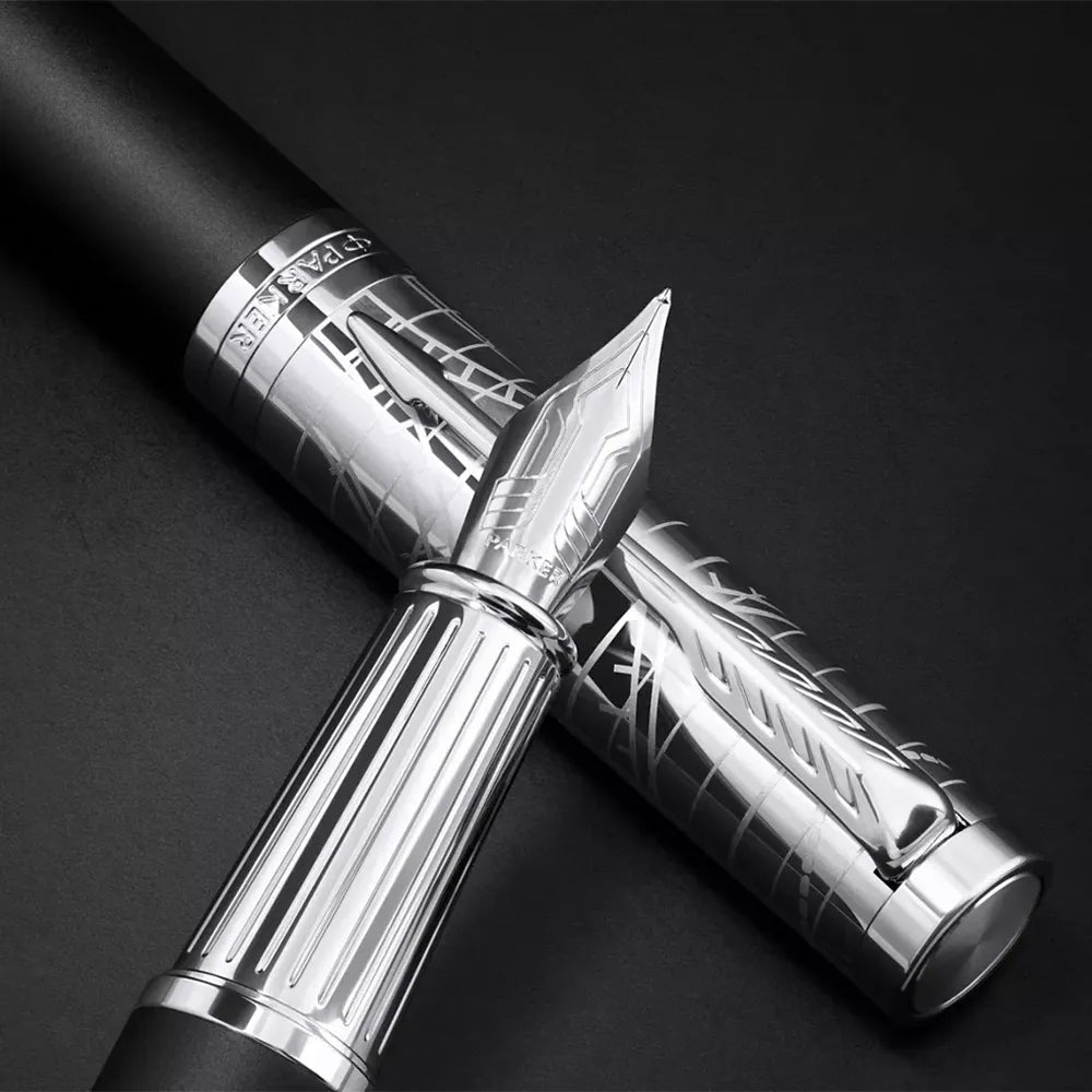 Parker Ingenuity Legacy of Flight Matte Black Lacquer CT Fountain Pen - Stainless Steel Nib