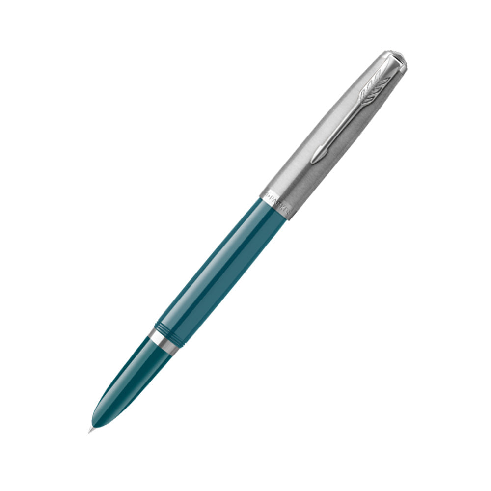 Parker 51 Teal Blue Resin CT Fountain Pen – Fine Nib