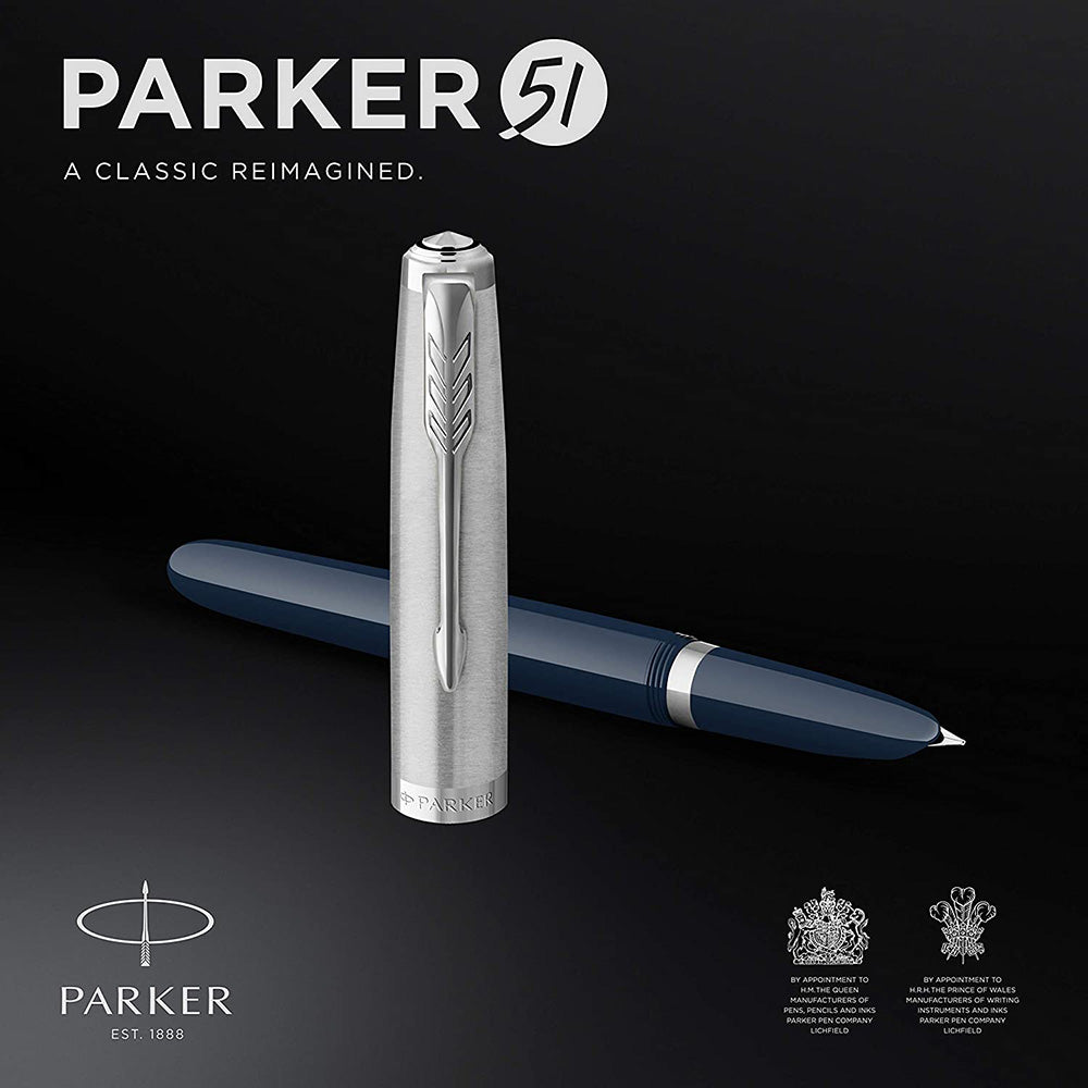 Parker 51 Midnight Blue Resin CT Fountain Pen – Fine Nib