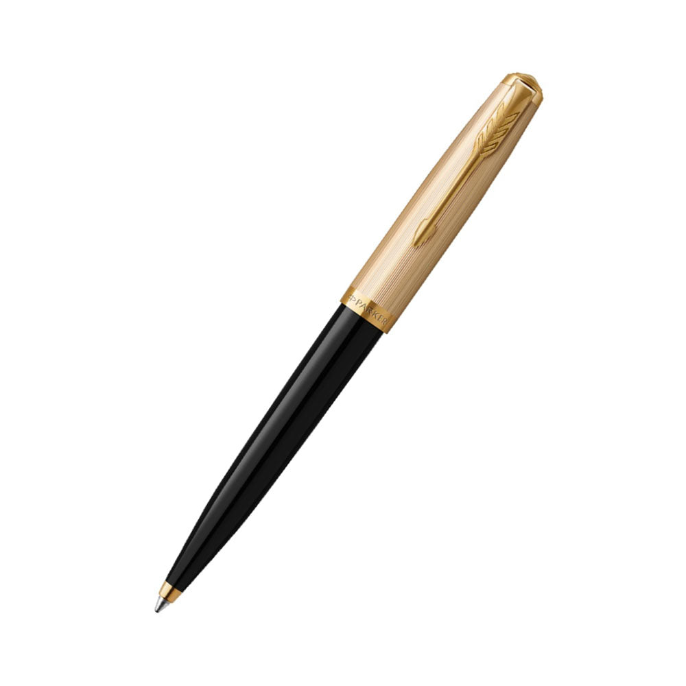 Parker 51 Deluxe Black with Gold Trim Ballpoint Pen