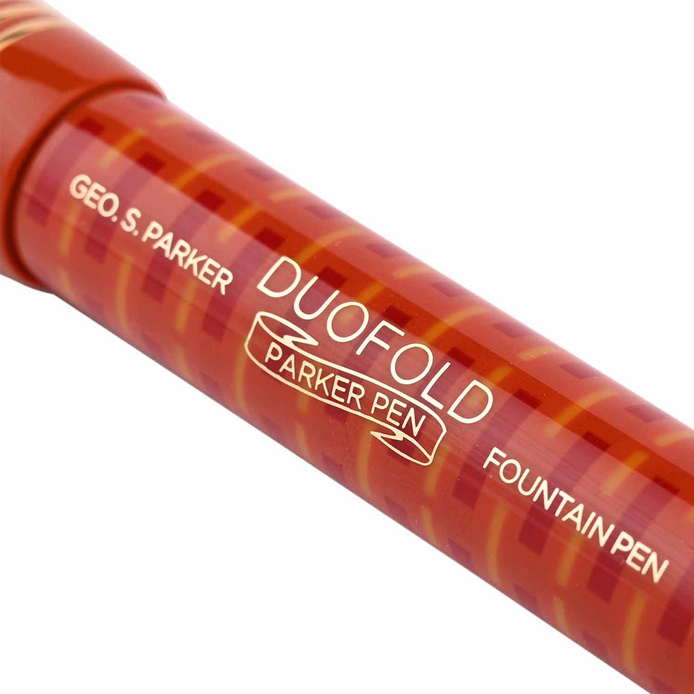 Parker Duofold 100th Big Red Resin Gold Trim Limited Edition Fountain Pen - 18Kt Gold Medium Nib