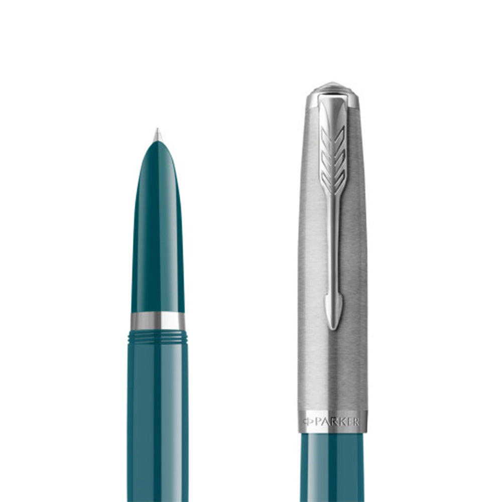 Parker 51 Teal Blue Resin CT Fountain Pen – Medium Nib