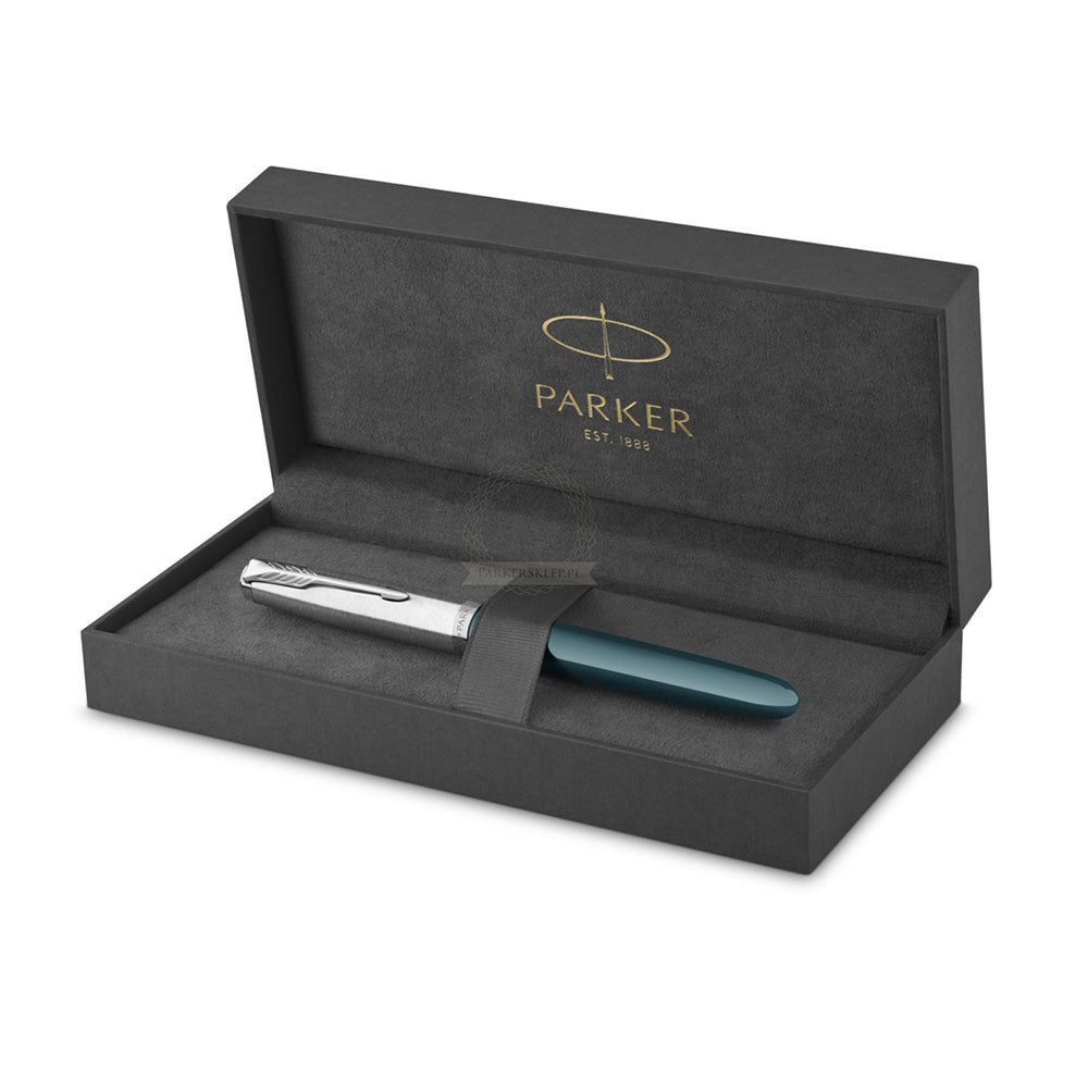 Parker 51 Teal Blue Resin CT Fountain Pen – Medium Nib