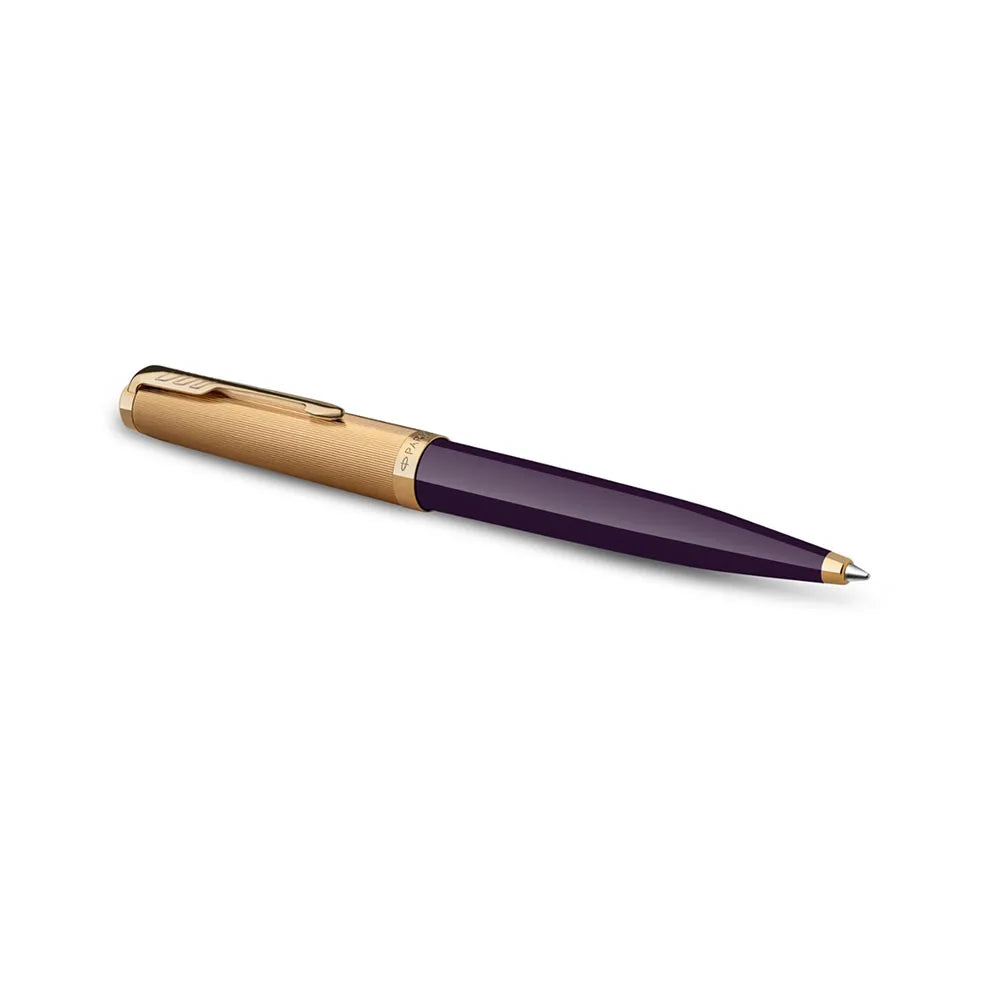 Parker 51 Deluxe Plum with Gold Trim Ballpoint Pen