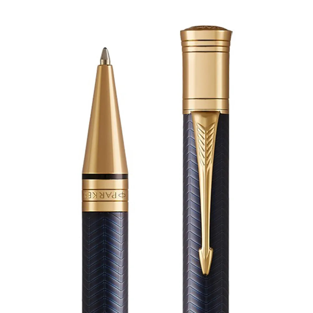 Parker Duofold Prestige Blue Chevron GT Ballpoint Pen