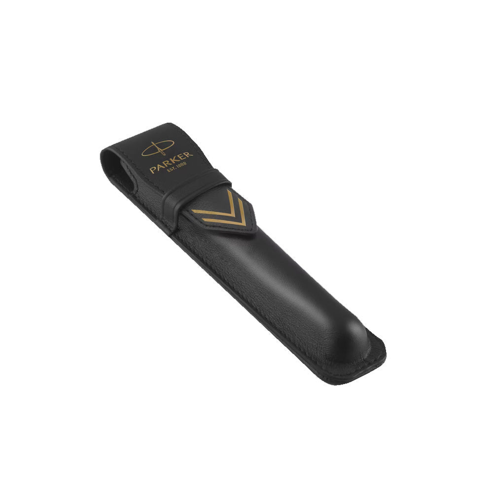 Parker Duofold Pioneers Collection Grey Lacquer & Gold Trim Fountain Pen - 18Kt Gold Medium Nib