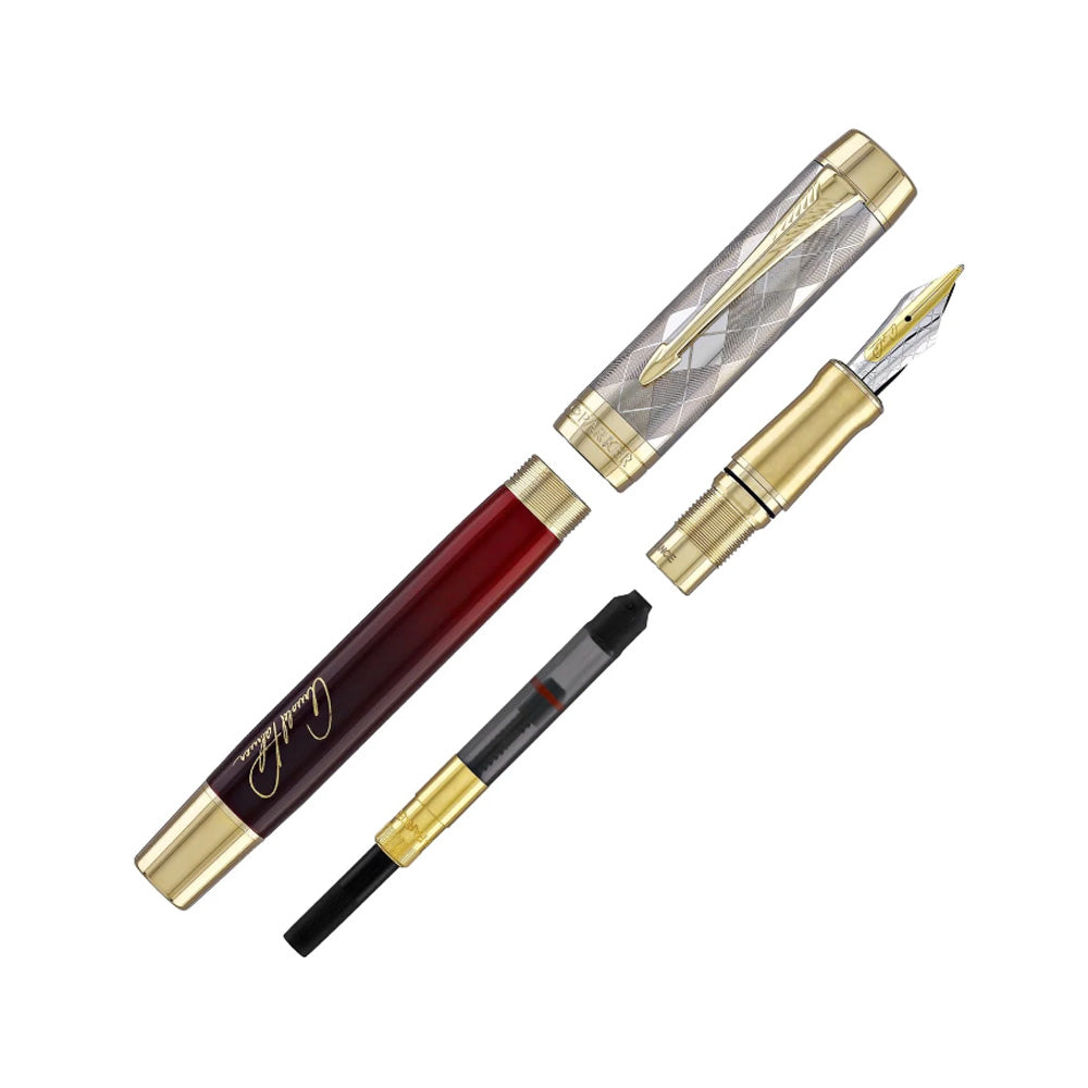Parker Duofold Arnold Palmer Deep-Red Lacquer 23Kt Gold-Plated Trim Limited Edition Fountain Pen - 18Kt Gold Fine Nib