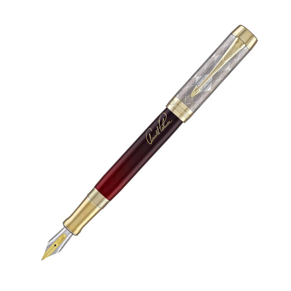 Parker Duofold Arnold Palmer Deep-Red Lacquer 23Kt Gold-Plated Trim Limited Edition Fountain Pen - 18Kt Gold Medium Nib