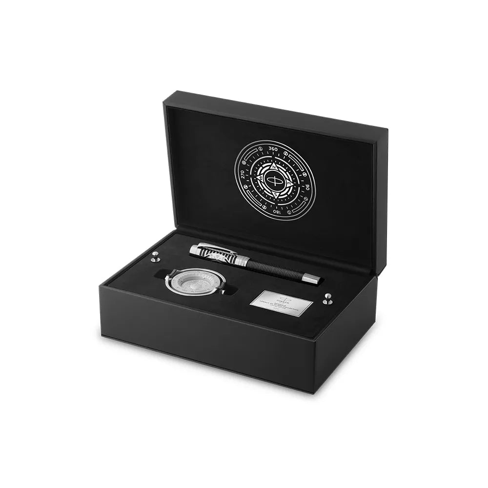 Parker Duofold Legacy of Flight Limited Edition Matt Black Lacquer Fountain Pen - 18Kt Gold Nib