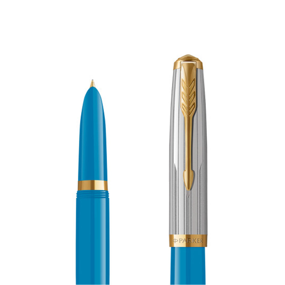 Parker 51 Turquoise GT Fountain Pen – Medium Nib