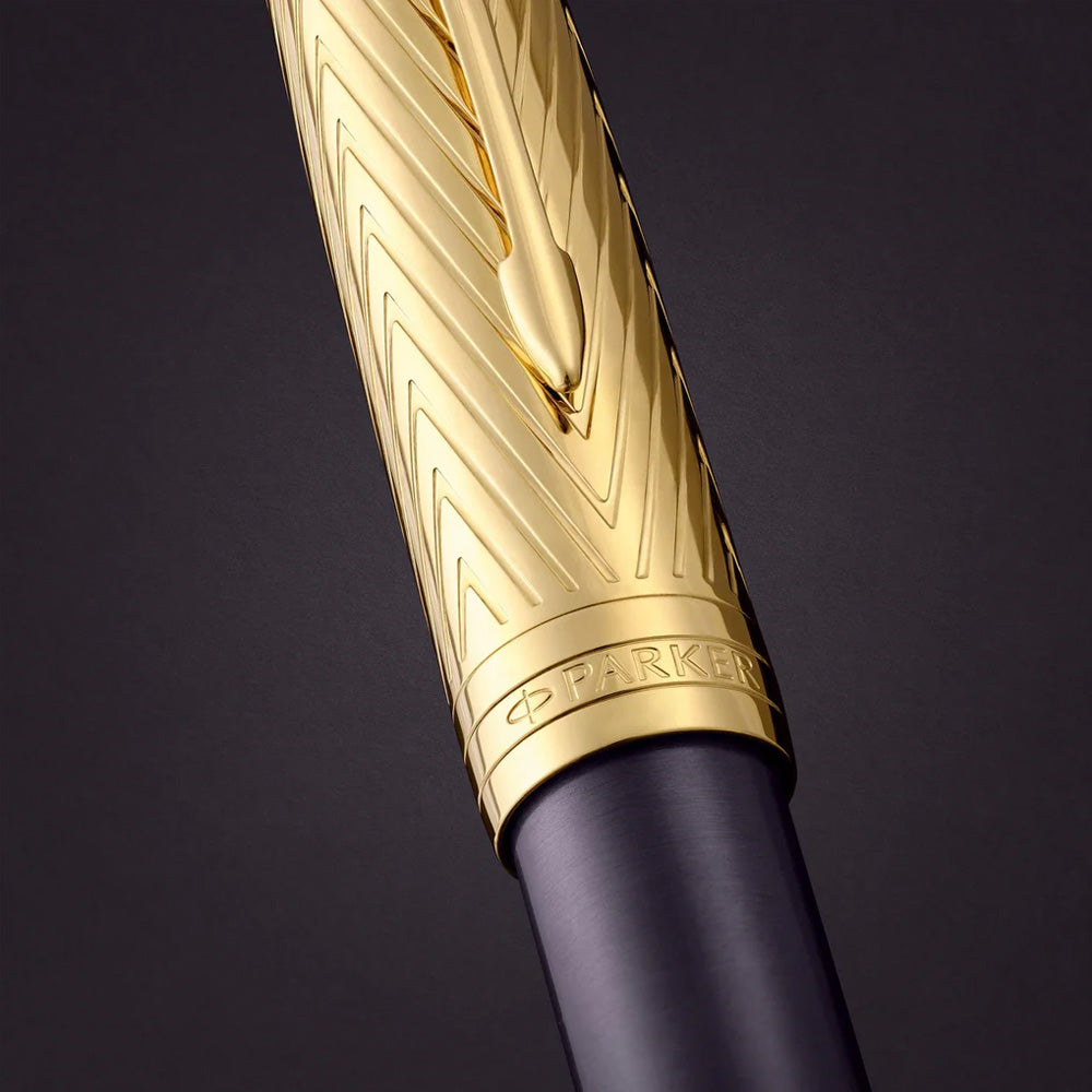 Parker Sonnet Pioneers Collection Grey Lacquer GT Fountain Pen - 18Kt