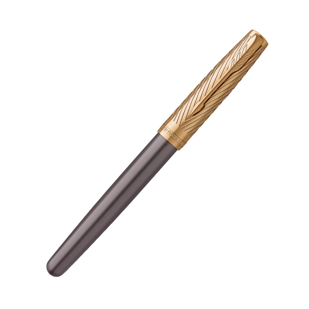 Parker Sonnet Pioneers Collection Grey Lacquer Gold Trim Rollerball Pen