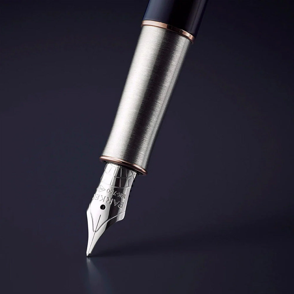 Parker Sonnet Mt. Fuji Special Edition Blue Lacquer with PGT Fountain Pen - 18Kt Gold Rhodium-Plated Fine Nib