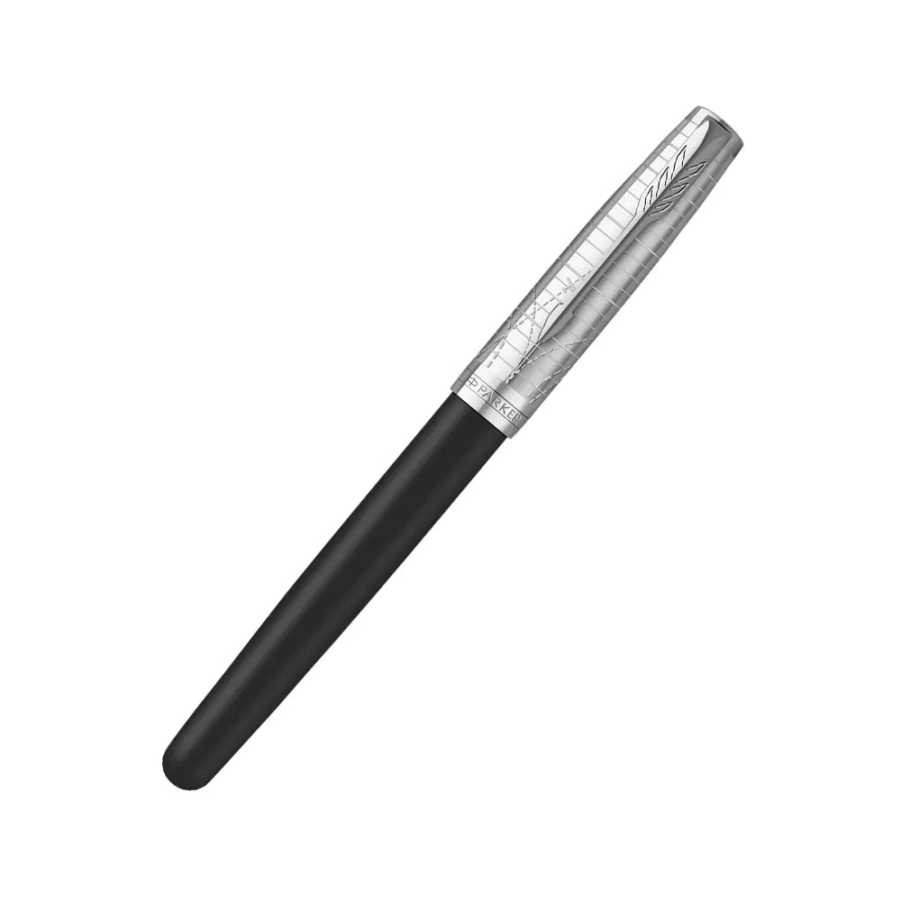 Parker Sonnet Matte Black Lacquer with Palladium-plated Trim Fountain Pen - 18Kt Gold Rhodium-Plated Nib