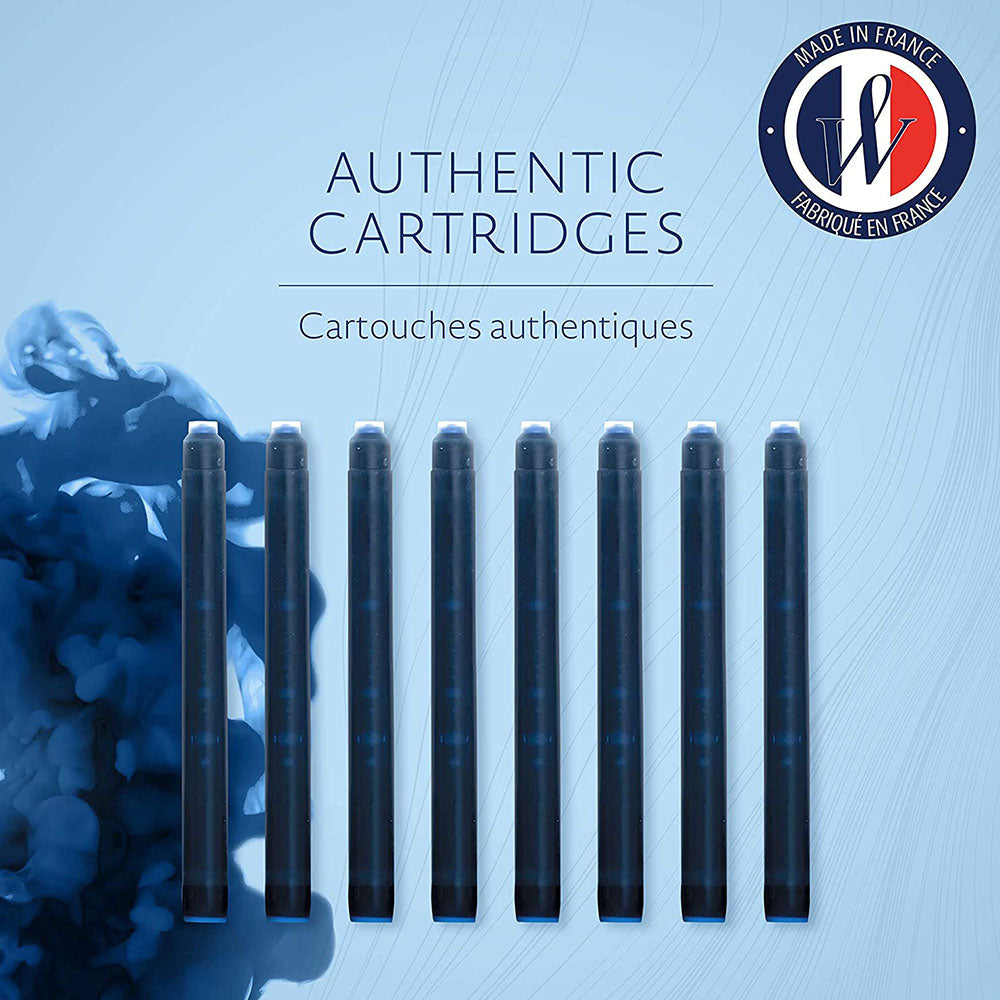 Waterman Fountain Pen Ink Cartridges 8N – Mysterious Blue