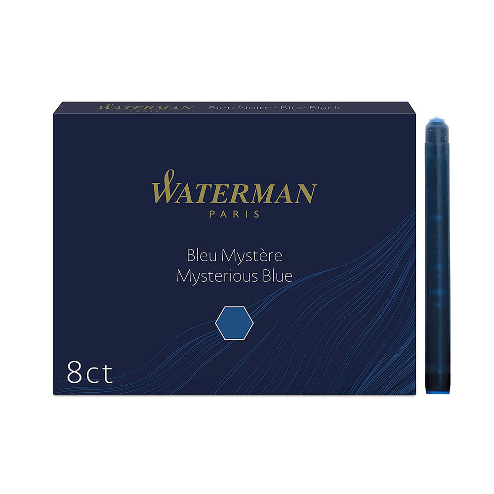 Waterman Fountain Pen Ink Cartridges 8N – Mysterious Blue