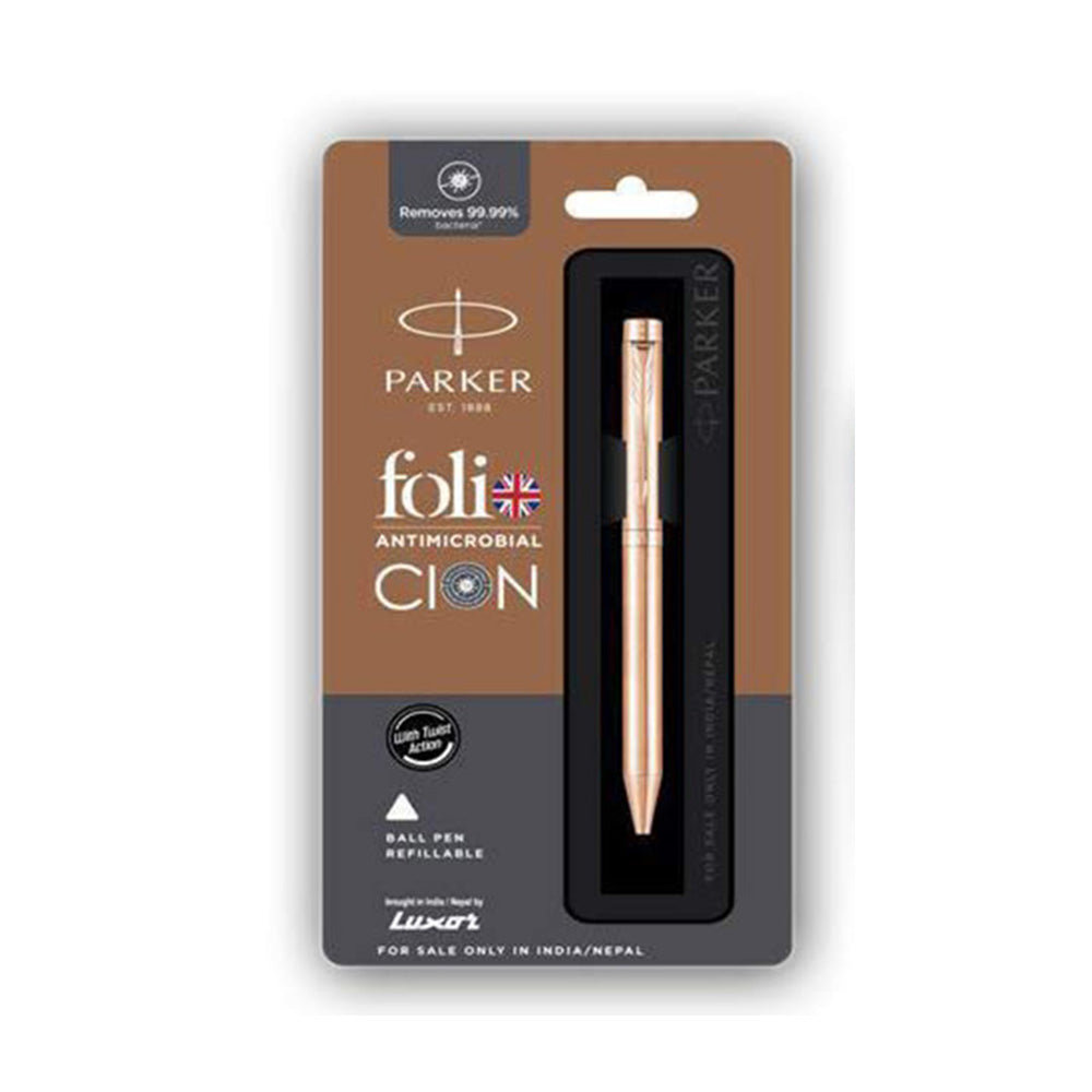 Parker Folio Antimicrobial Clon Copper Ion Plated Ballpoint Pen