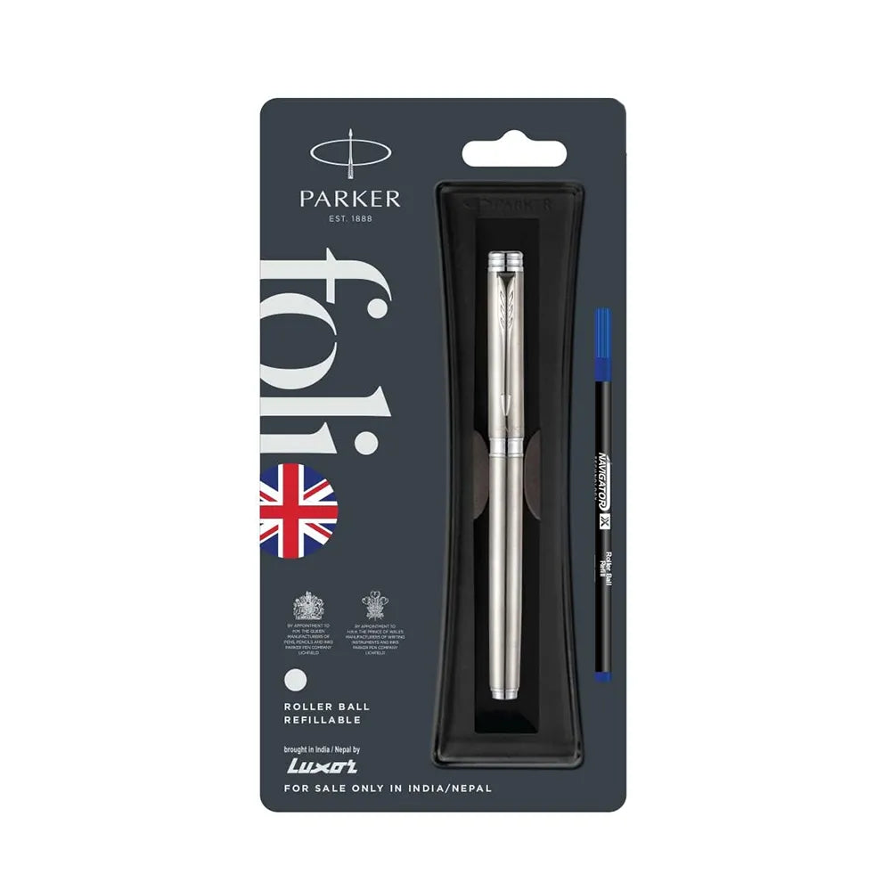 Parker Folio Stainless Steel CT Rollerball Pen
