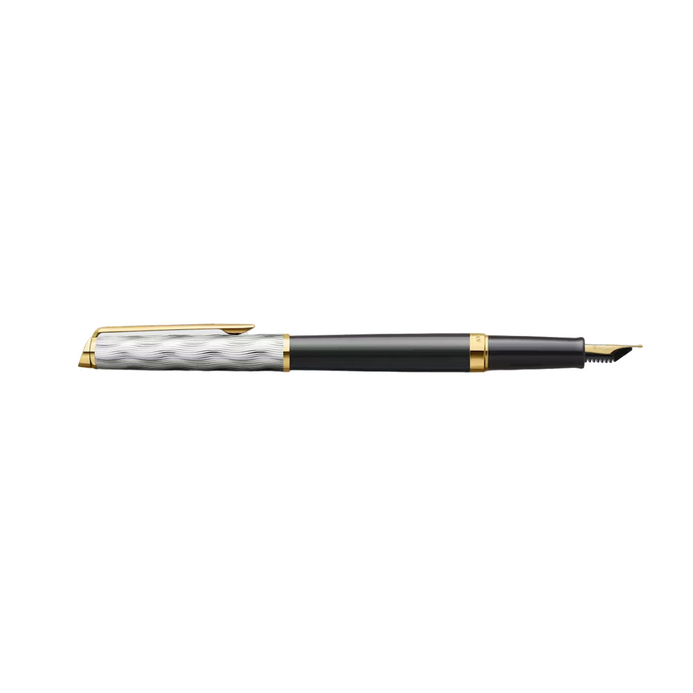 Waterman Hemisphere Reflections of Paris Special Edition Deluxe Black with Gold Trim Fountain Pen - Fine Nib