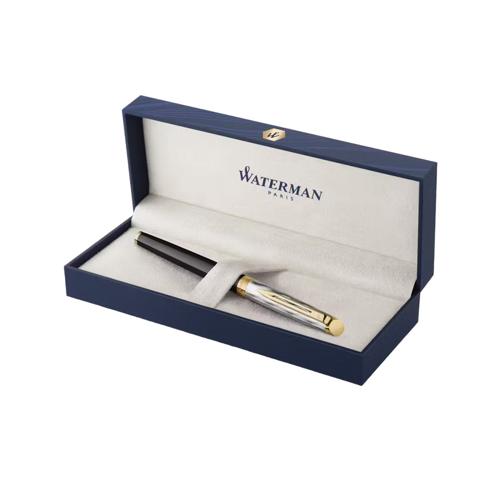 Waterman Hemisphere Reflections of Paris Special Edition Deluxe Black with Gold Trim Fountain Pen - Fine Nib
