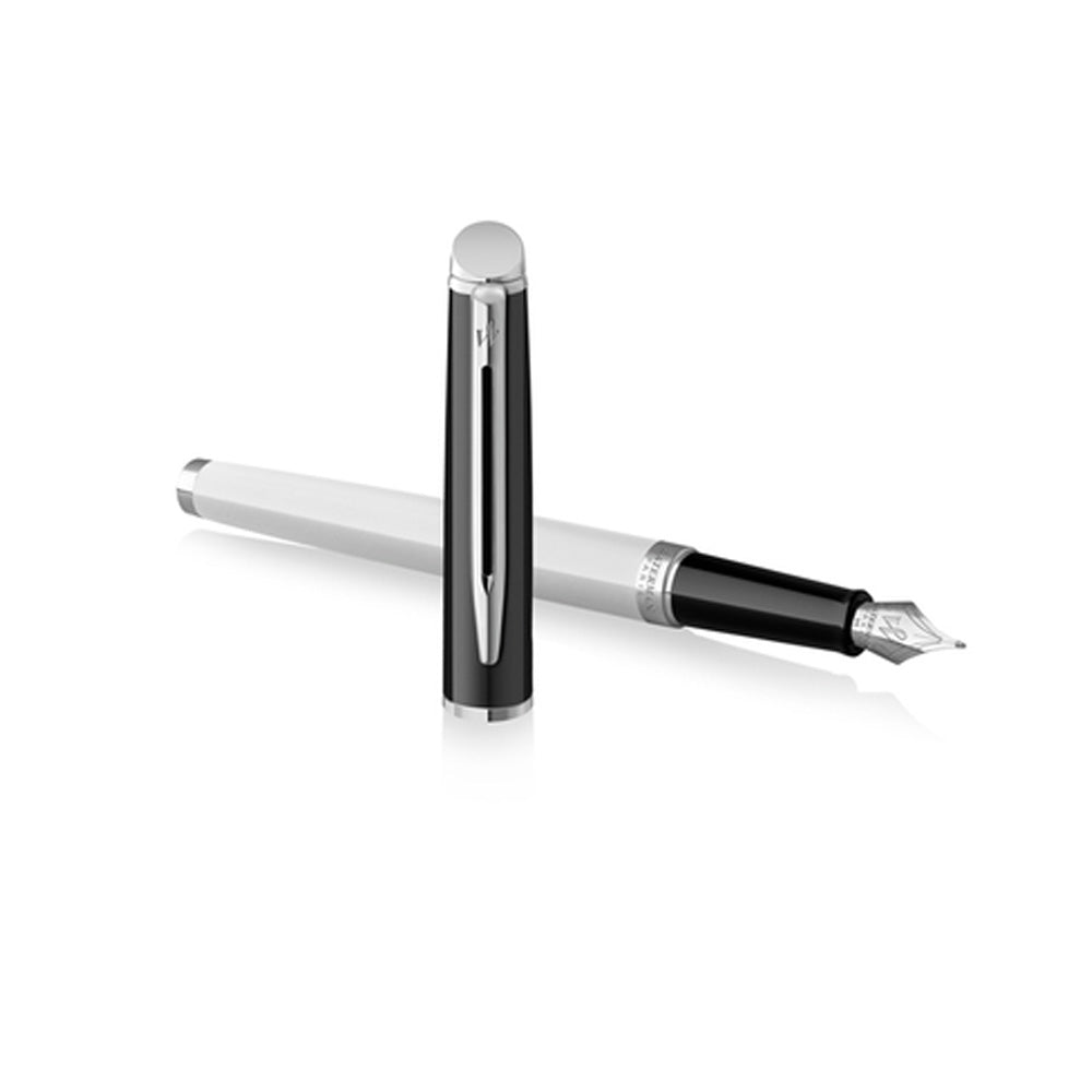 Waterman Hemisphere Colour Blocking Black & White CT Fountain Pen - Fine Nib