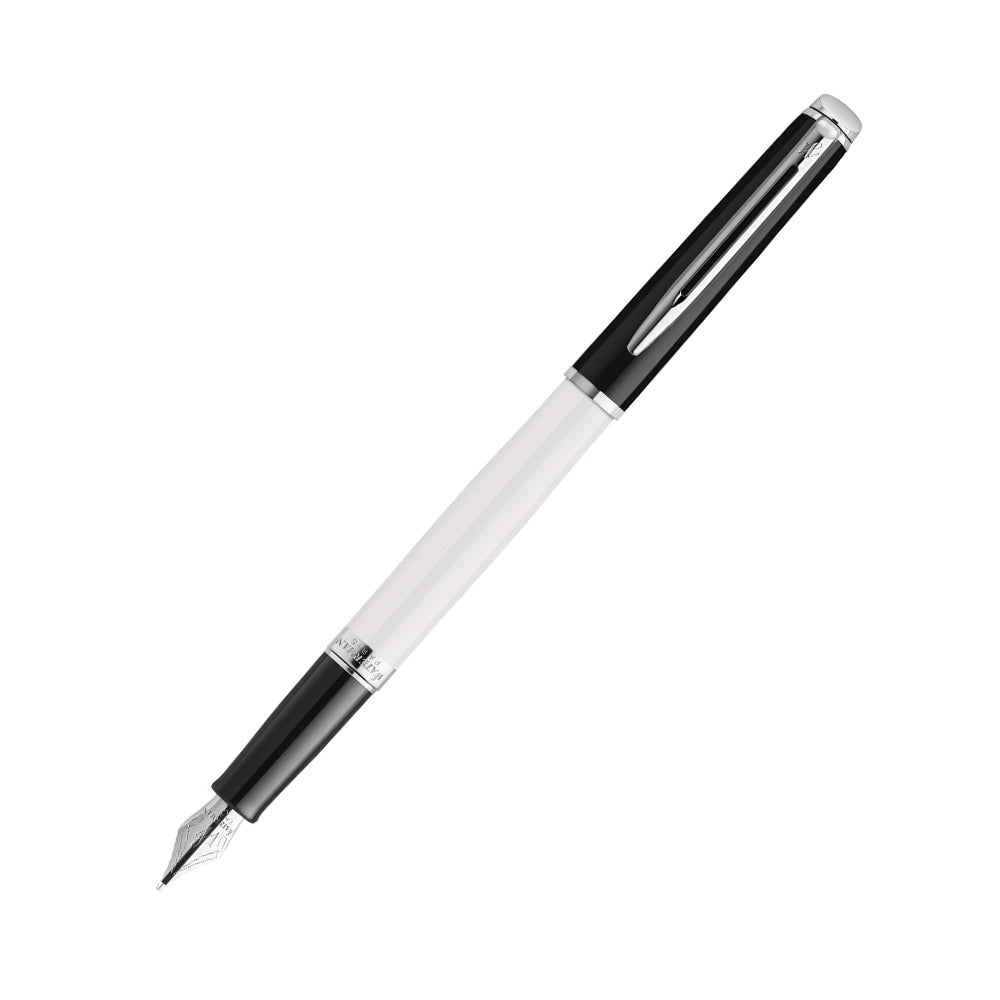 Waterman Hemisphere Colour Blocking Black & White CT Fountain Pen - Fine Nib